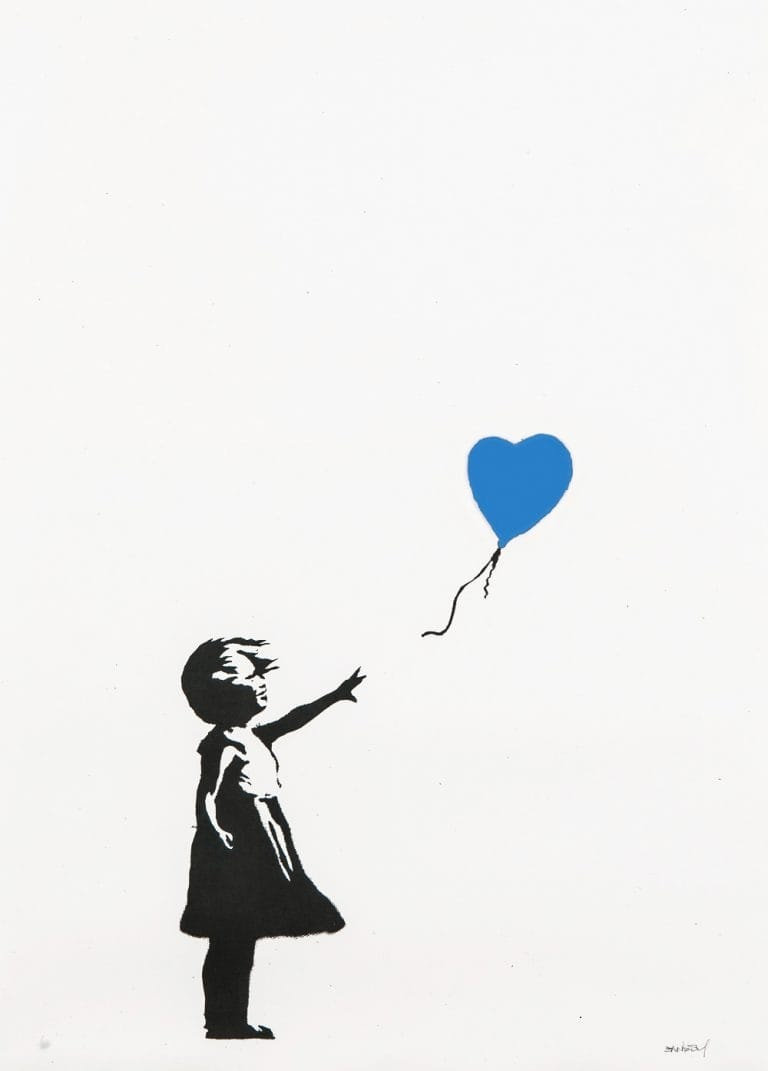 GIRL WITH A BALLOON BLUE