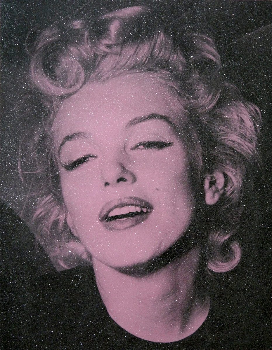 David Studwell, Marilyn Monroe — Magenta Pink (Diamond Dust) — hand-pulled silkscreen with diamond dust