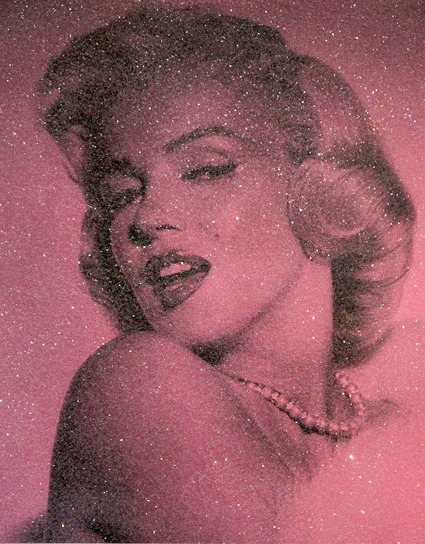 David Studwell, Marilyn Monroe — Pink (Diamond Dust) — hand-pulled silkscreen with diamond dust