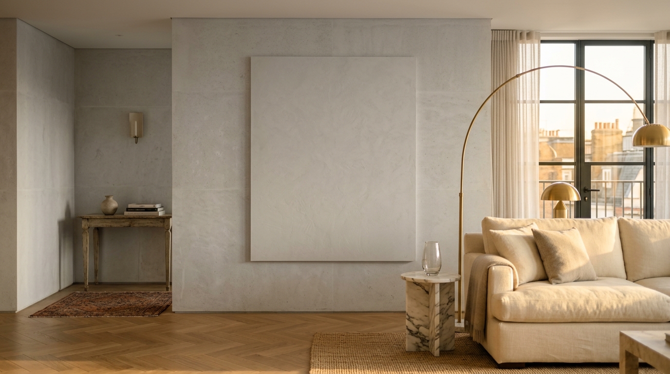A curated drawing room — interior consultation by Zebra One Gallery