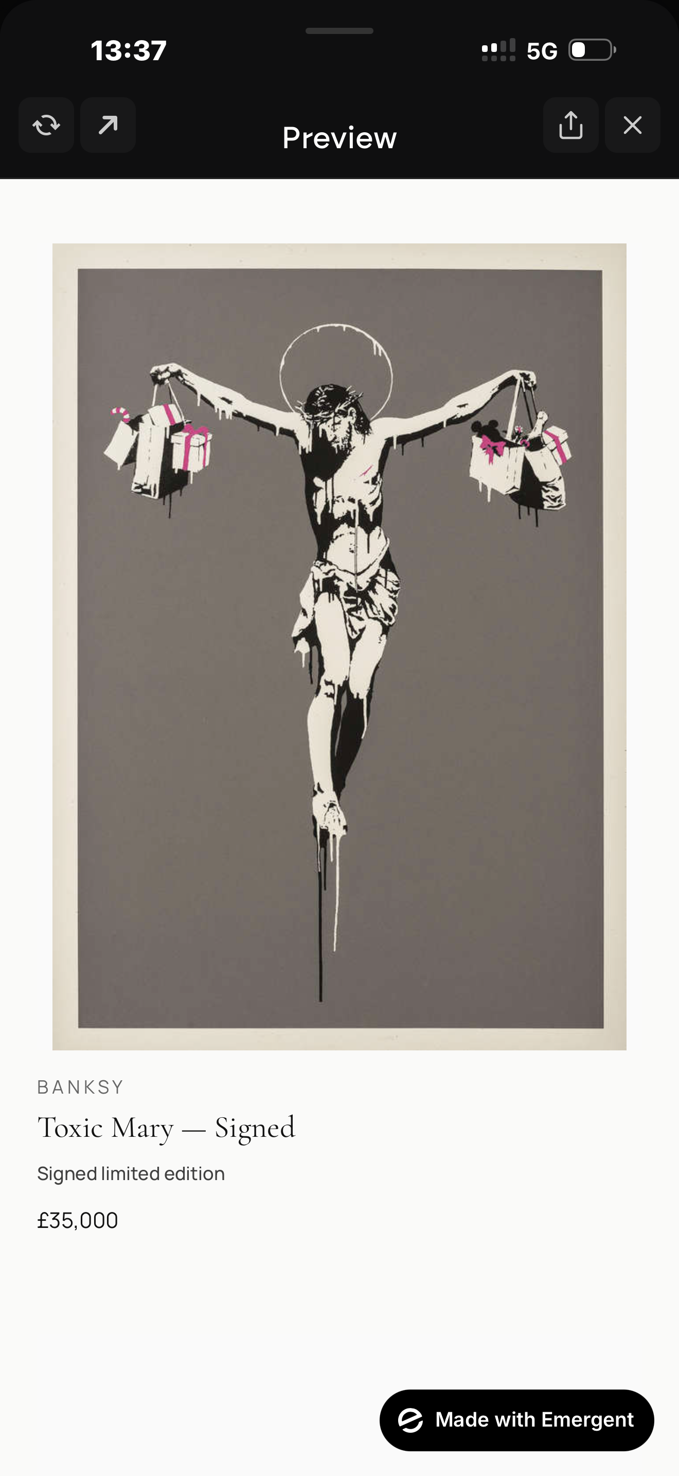 CHRIST WITH SHOPPING BAGS